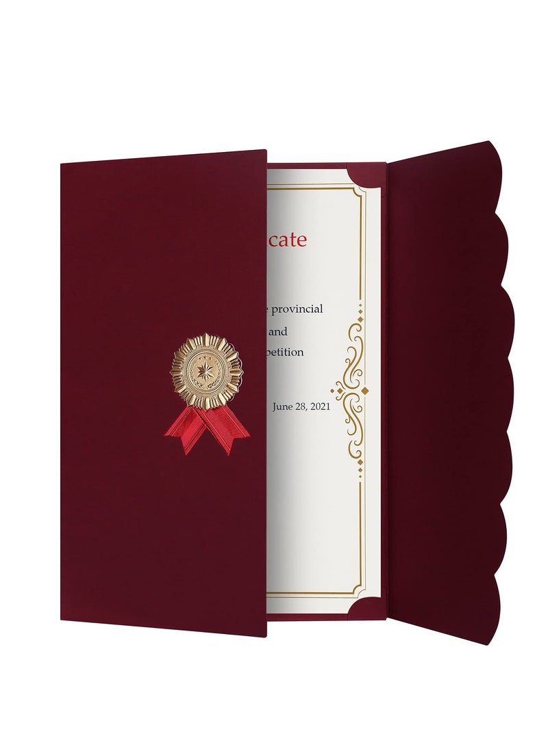 5pcs A4 Certificate Holder Graduation Diploma Cover Degree Certificate Holder Trifold Document Covers for Award Certificates - Image 4